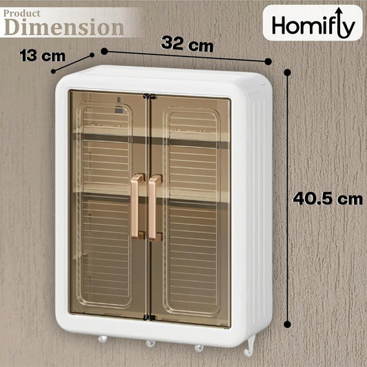 3 Layer Self-Adhesive No-Drill Storage Cabinet