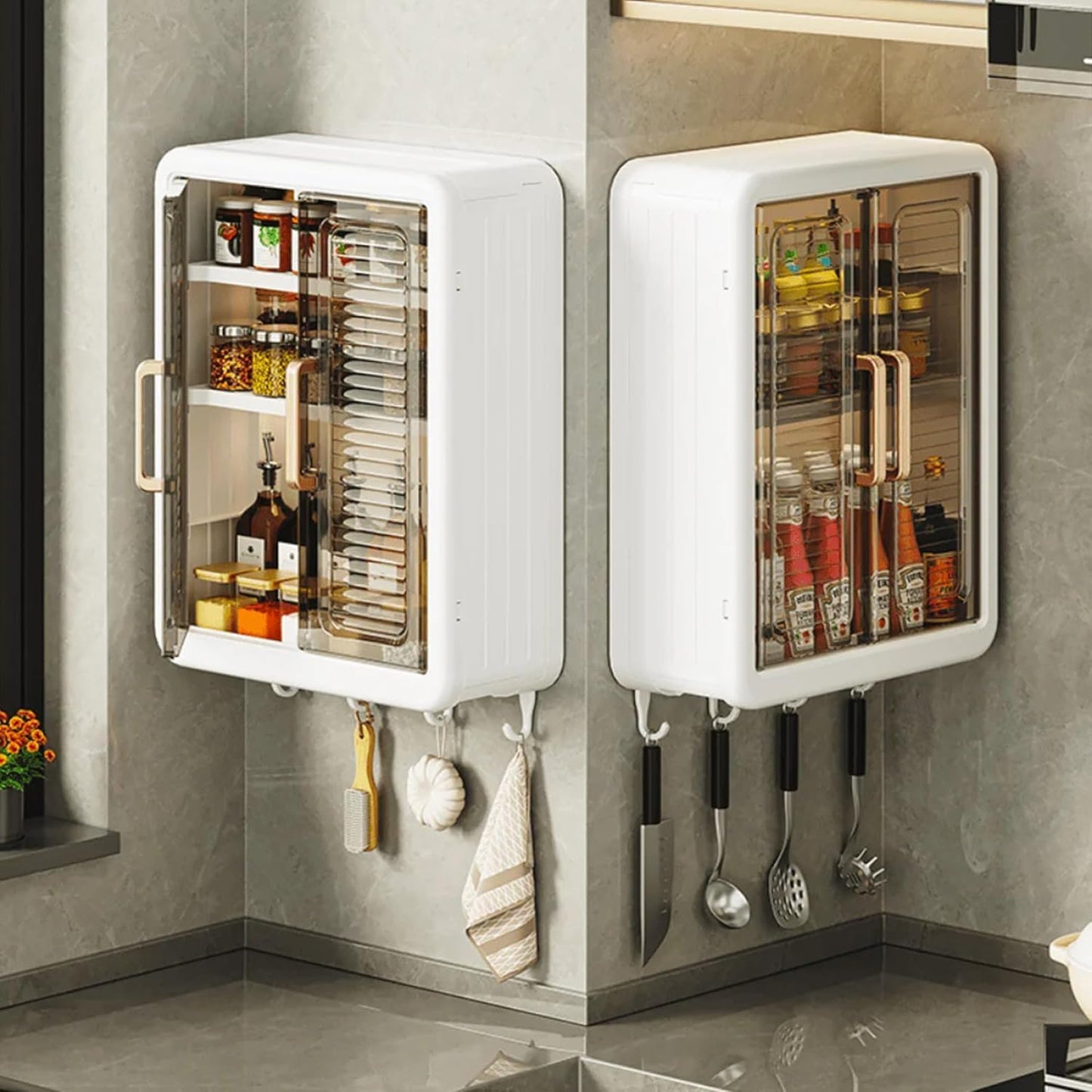 3 Layer Self-Adhesive No-Drill Storage Cabinet